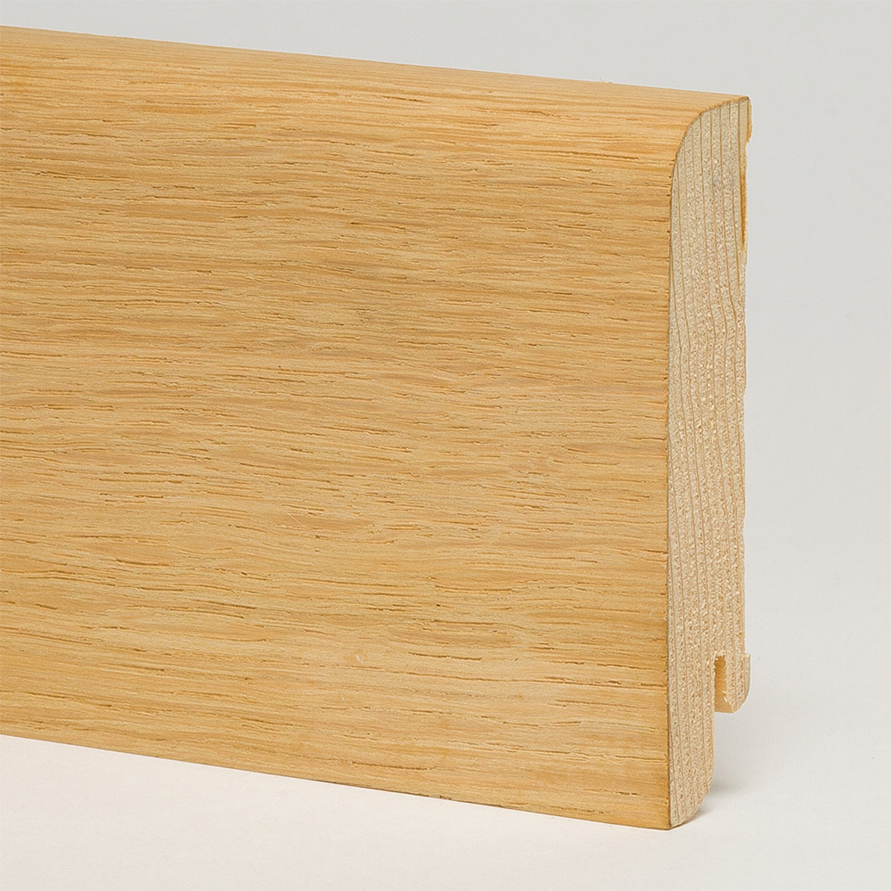 Плинтус шпонированный Pedross Дуб без покрытия 80х18х2500мм